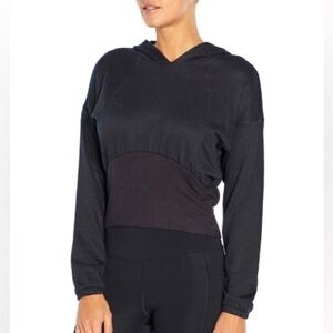 NWOT Cycle House Black Wide Band Hoodie Sweatshirt Small